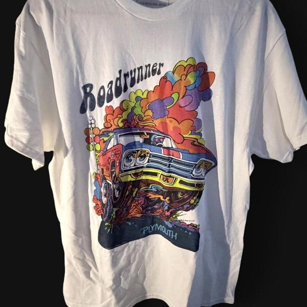 White plymouth roadrunner cotton t shirt